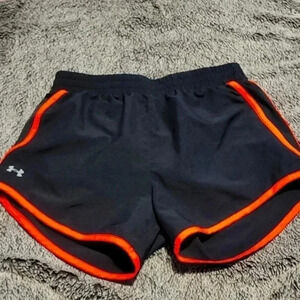 Under Armour Black and Orange Shorts